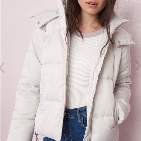 WHITE PUFFER JACKET XS - Picture 6 of 7